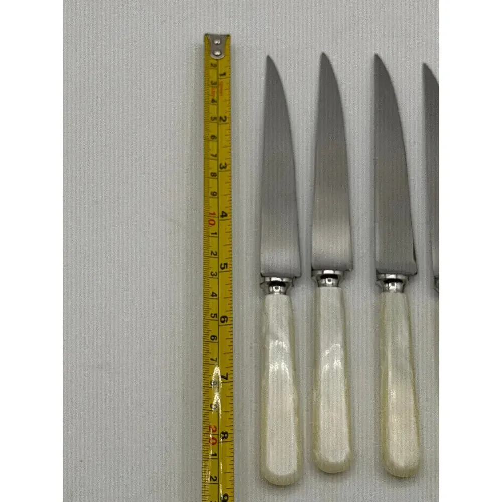 Vintage Viners of Sheffield Faux Mother of Pearl Steak Knife Set ( Set of 6 )